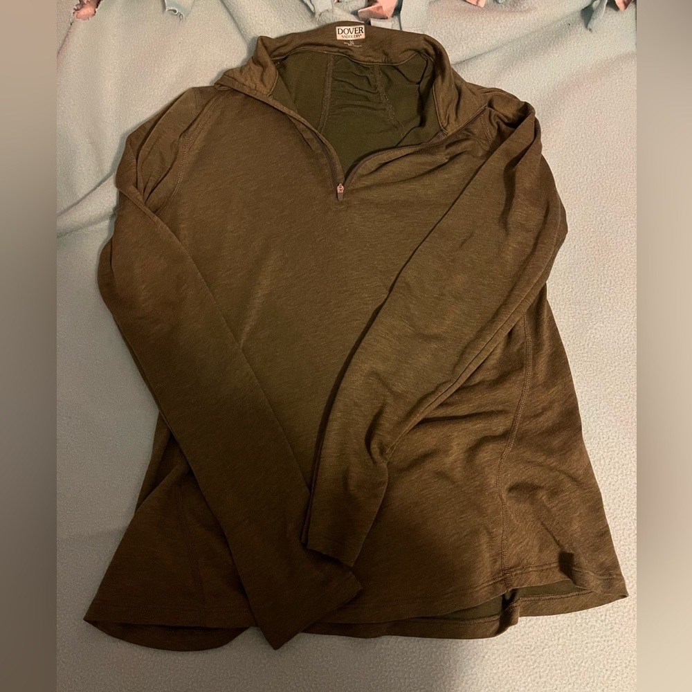 Dover Saddlery women’s quarter zip, green